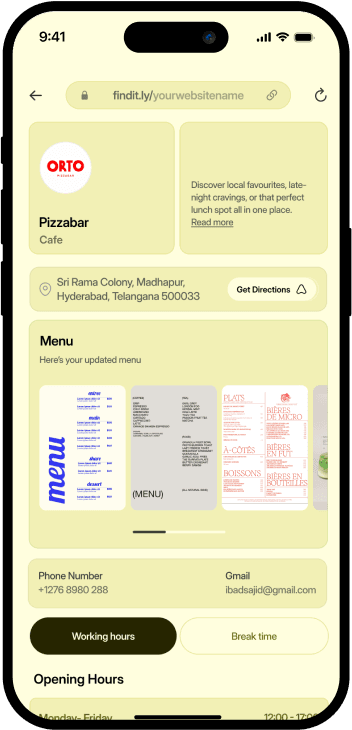 Finditly Template Preview