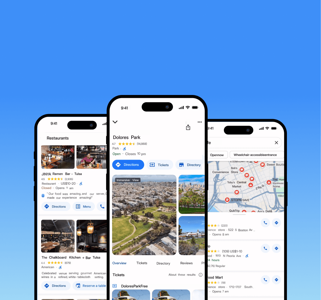 Google Maps location feature